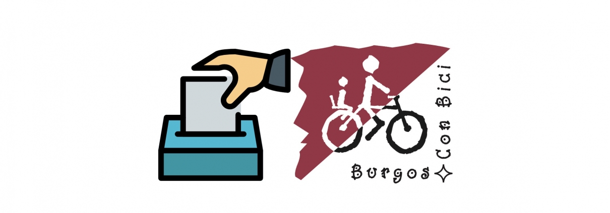 Urna y Logo de Burgos Con Bici